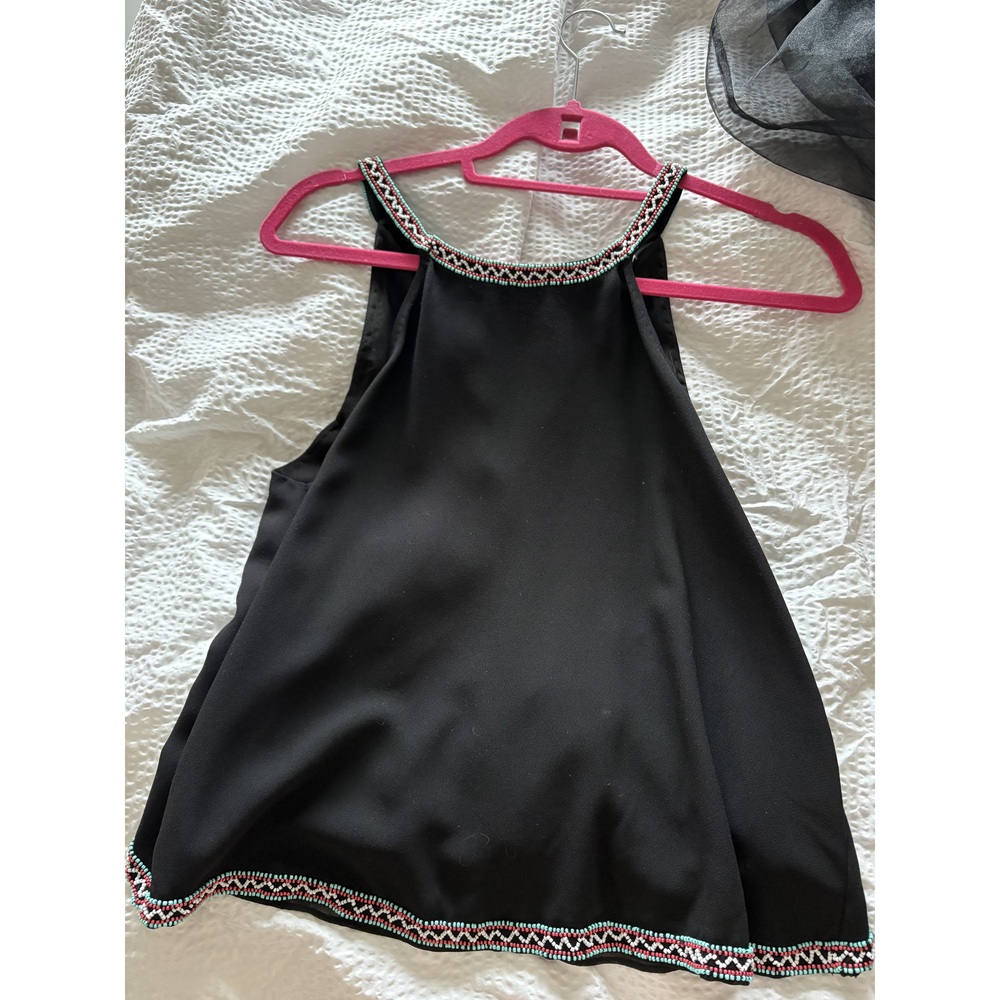 Parker Black Beaded Trim Blouse